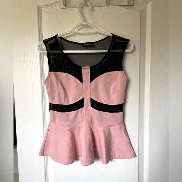 Women’s pink mesh top seduction brand size small - Picture 1 of 3